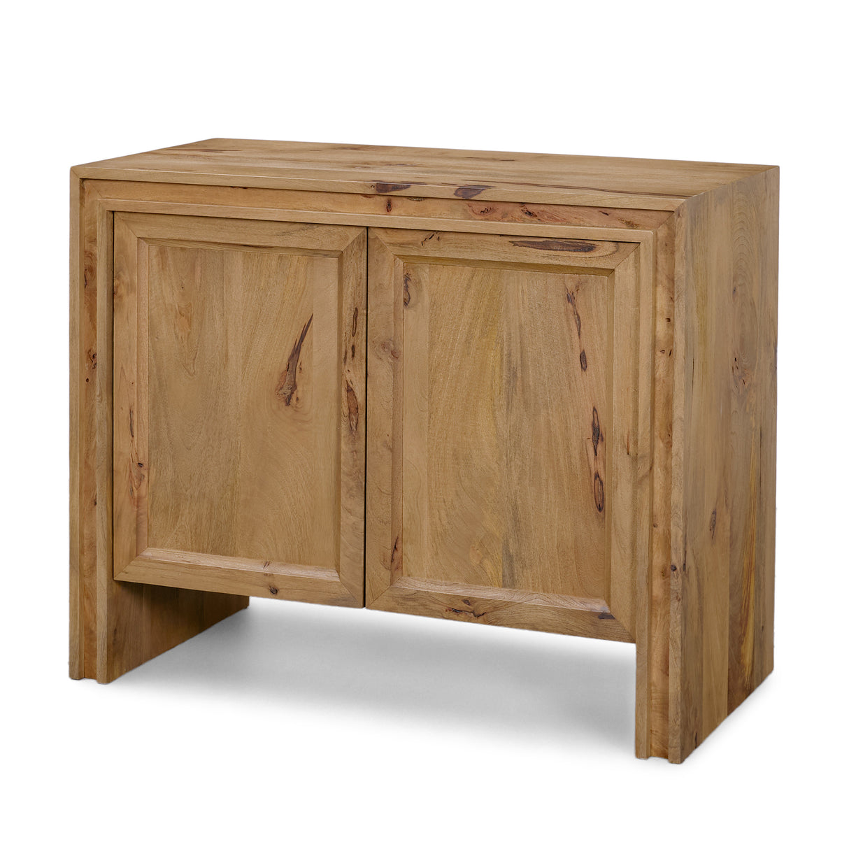 Notts Brown Wood 2-Door Accent Cabinet from Mercana - Luna Furniture
