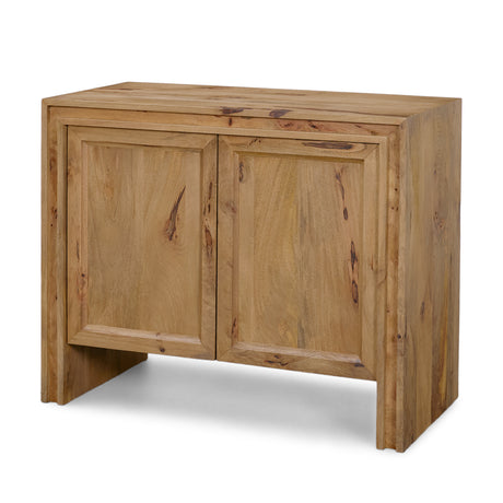 Notts Brown Wood 2-Door Accent Cabinet from Mercana - Luna Furniture
