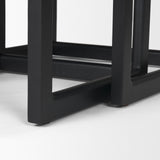 Grier Set of 2 Black Wood w/ Black Cane Nesting Accent Tables from Mercana - Luna Furniture