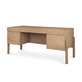 Trellyn Light Brown Solid Wood Carved Woven Desk from Mercana - Luna Furniture