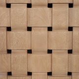 Trellyn Light Brown Solid Wood Carved Woven Desk from Mercana - Luna Furniture