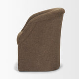 Curtis Brown Fabric Barrelback Half-Moon Base Dining Armchair from Mercana - Luna Furniture