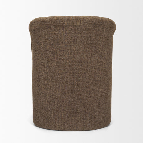 Curtis Brown Fabric Barrelback Half-Moon Base Dining Armchair from Mercana - Luna Furniture