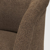Curtis Brown Fabric Barrelback Half-Moon Base Dining Armchair from Mercana - Luna Furniture