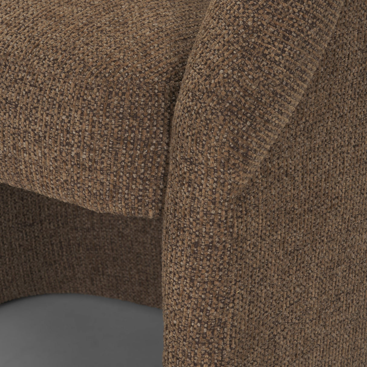 Curtis Brown Fabric Barrelback Half-Moon Base Dining Armchair from Mercana - Luna Furniture