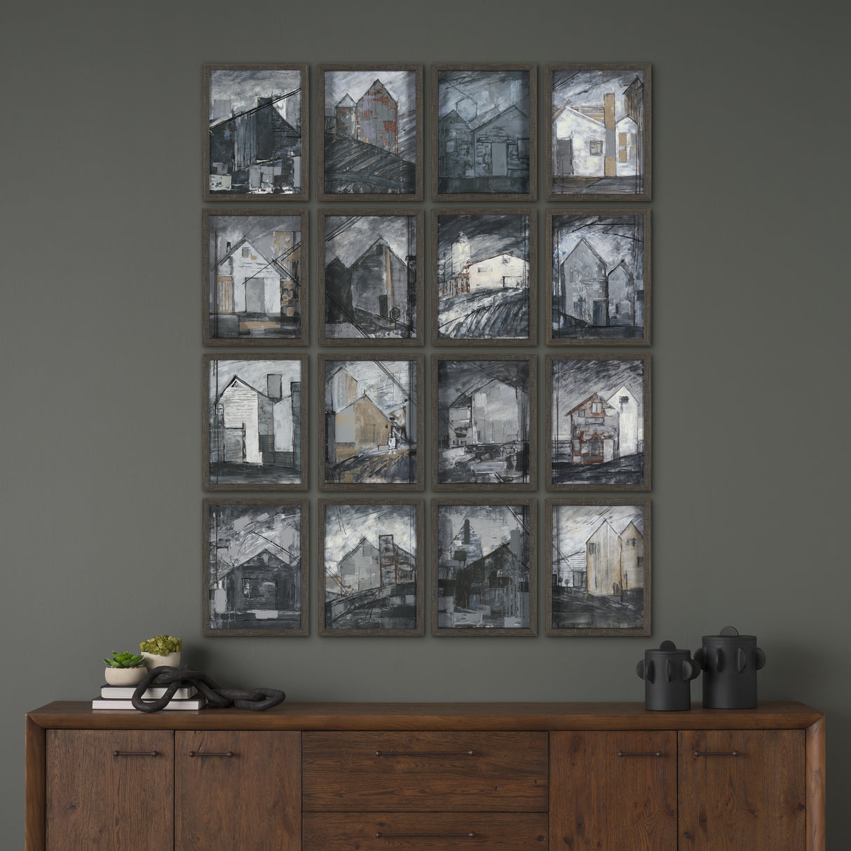 Community 2B by Mercana Studio Framed Artwork Matted under Glass from Mercana - Luna Furniture