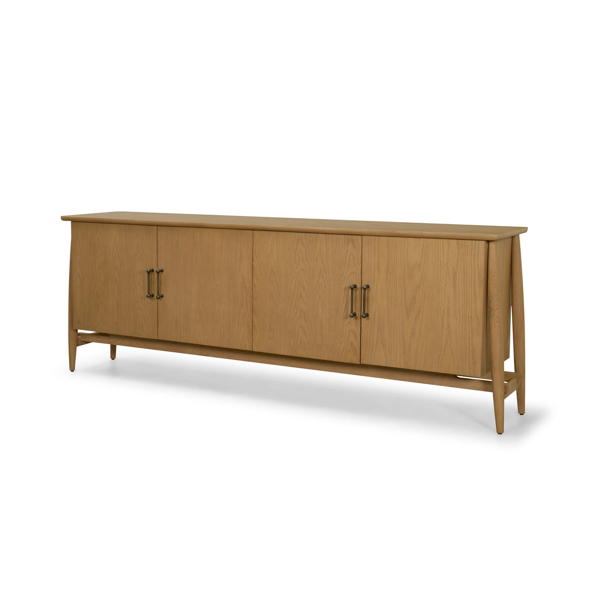 Hollis Warm Brown Wood 4-Door Closed Sideboard from Mercana - Luna Furniture