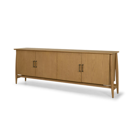 Hollis Warm Brown Wood 4-Door Closed Sideboard from Mercana - Luna Furniture
