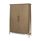 Hollis Gray-Brown Wood Curio Cabinet from Mercana - Luna Furniture