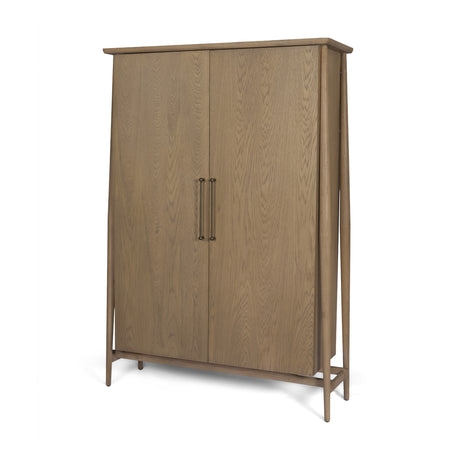 Hollis Gray-Brown Wood Curio Cabinet from Mercana - Luna Furniture
