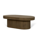 Lyonne Oblong Medium Brown Oak Wood Coffee Table from Mercana - Luna Furniture