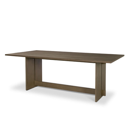 Aida 84" Rectangular Medium Brown Oak Wood Dining Table from Mercana - Luna Furniture