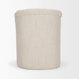 Curtis Cream Fabric Barrelback Half-Moon Base Dining Armchair from Mercana - Luna Furniture