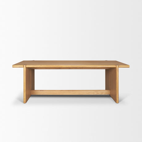 Rowan 94" Light Brown Oak Wood Rectangular Dining Table from Mercana - Luna Furniture