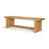 Rowan Light Brown Oak Wood Bench from Mercana - Luna Furniture