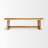 Rowan Light Brown Oak Wood Bench from Mercana - Luna Furniture