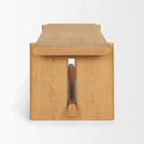 Rowan Light Brown Oak Wood Bench from Mercana - Luna Furniture