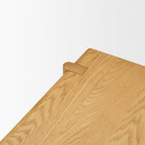 Rowan Light Brown Oak Wood Bench from Mercana - Luna Furniture