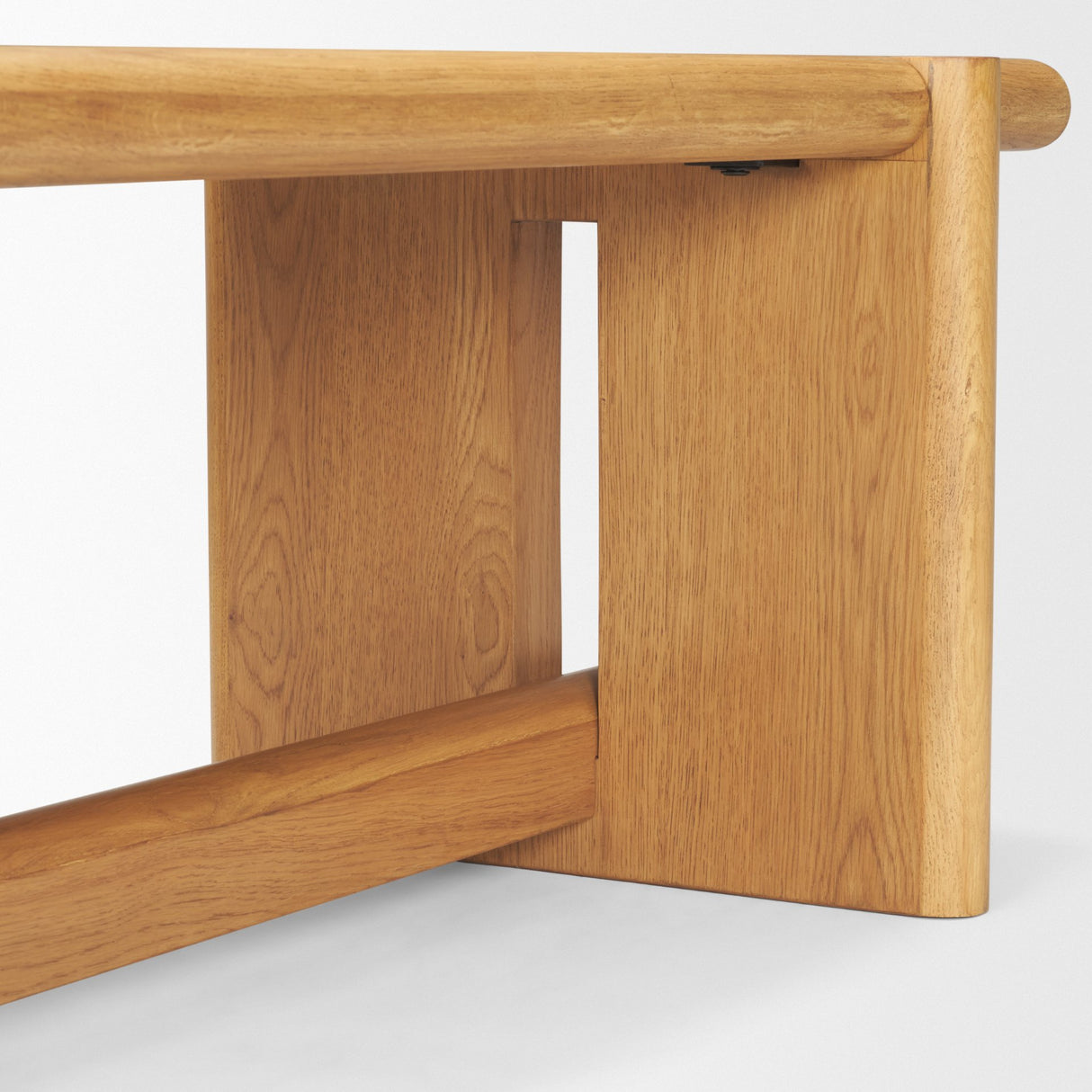 Rowan Light Brown Oak Wood Bench from Mercana - Luna Furniture