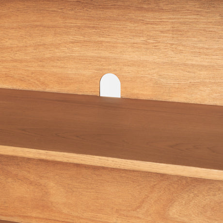 Rowan Light Brown Oak Wood Closed 4 Door Sideboard from Mercana - Luna Furniture