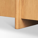 Rowan Light Brown Oak Wood Closed 4 Door Sideboard from Mercana - Luna Furniture