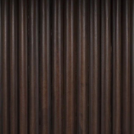 Marbrello 60" Pink Marble Top Espresso Brown Fluted Wood Round Dining Table from Mercana - Luna Furniture