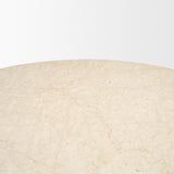 Marilyn 48" Botticino Marble W/ Light Brown Wood Base Dining Table from Mercana - Luna Furniture