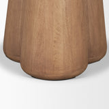 Marilyn 48" Botticino Marble W/ Light Brown Wood Base Dining Table from Mercana - Luna Furniture
