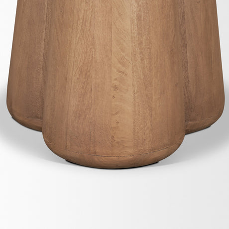 Marilyn 48" Botticino Marble W/ Light Brown Wood Base Dining Table from Mercana - Luna Furniture