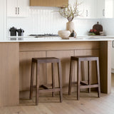 Colony Medium-Dark Brown Solid Wood Counter Stool from Mercana - Luna Furniture