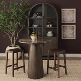 Colony Medium-Dark Brown Solid Wood Counter Stool from Mercana - Luna Furniture