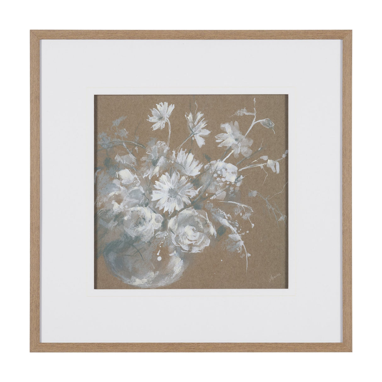 Fresh Flowers II by Mercana Studio Hand-Embellished Framed Artwork Matted under Glass from Mercana - Luna Furniture