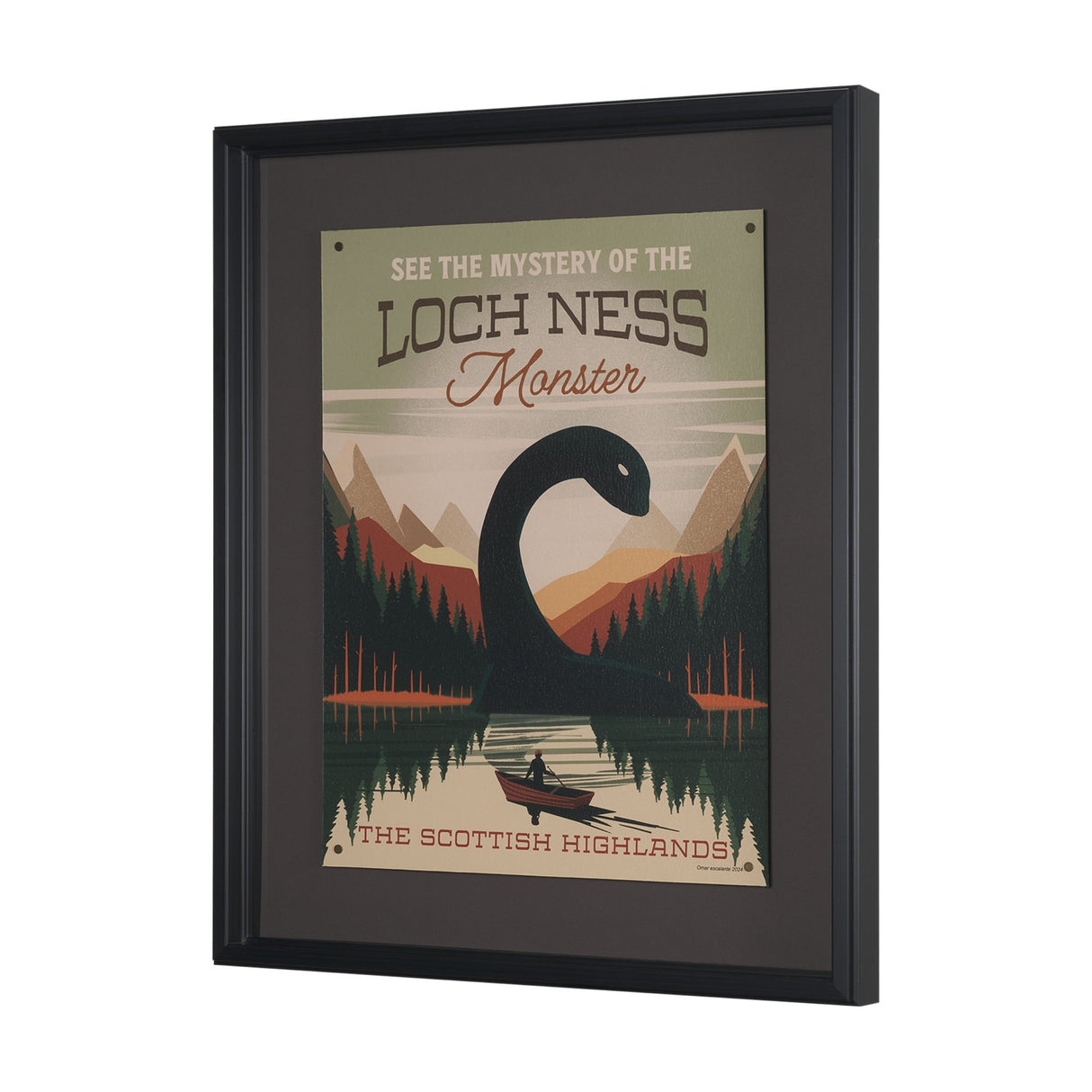 Cryptid Tourism III by Omar Escalante Textured Framed Artwork Matted under Glass from Mercana - Luna Furniture
