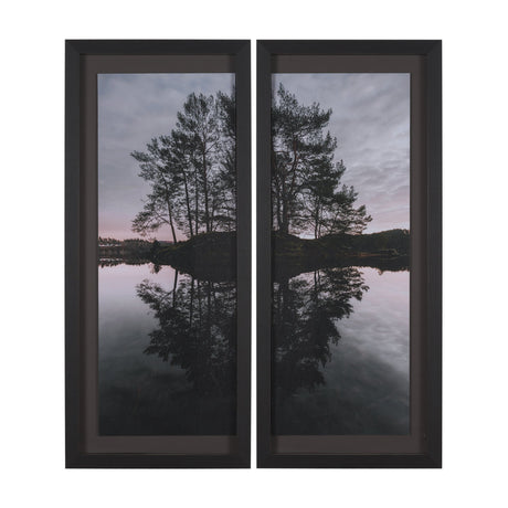 Diptych (Set of 2) by Thomas Tepstad Berge Hand-Embellish TextureFramePhoto Print Matted under Glass from Mercana - Luna Furniture