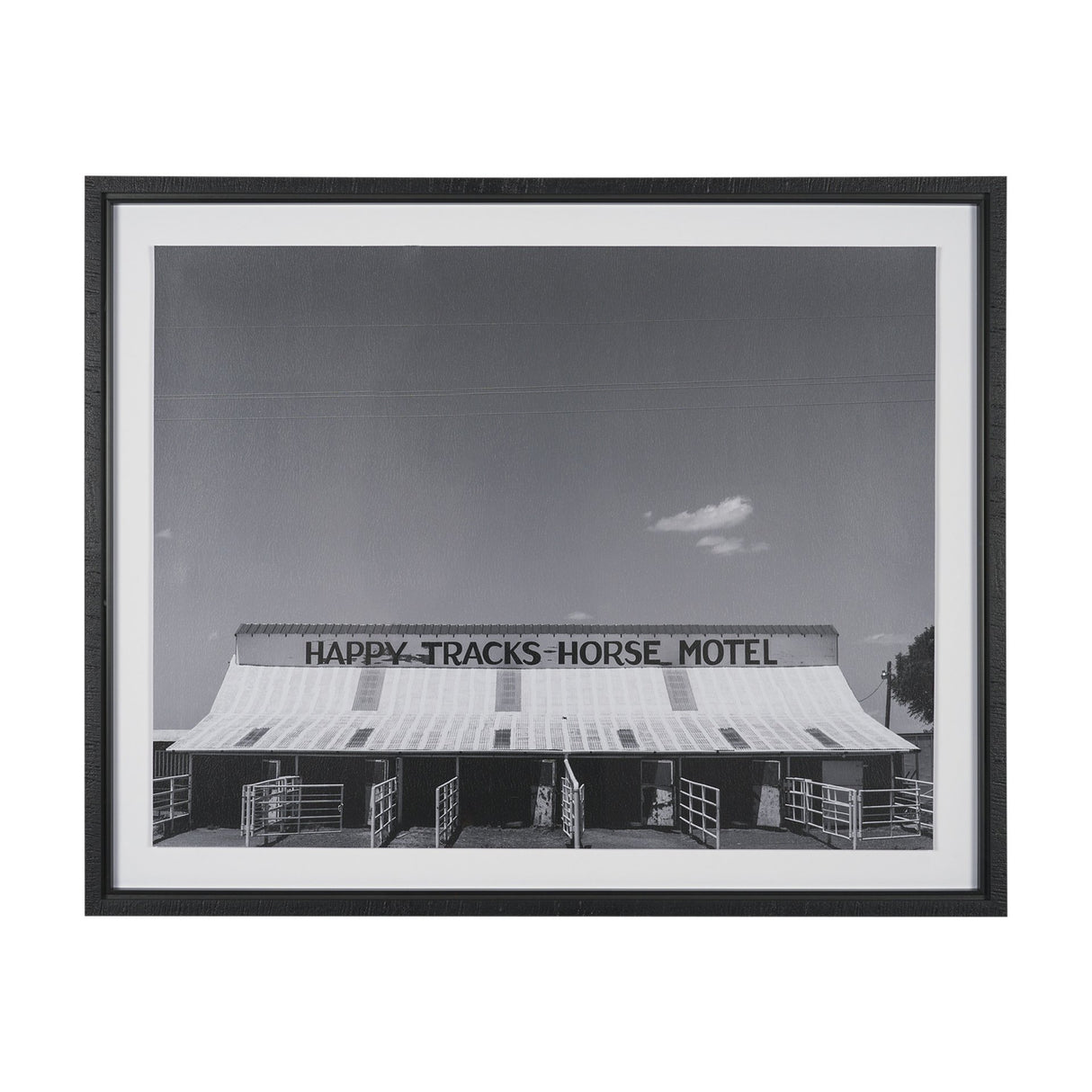 Horse Motel by Bethany Young Textured FramedPhoto Print Matted under Glass from Mercana - Luna Furniture