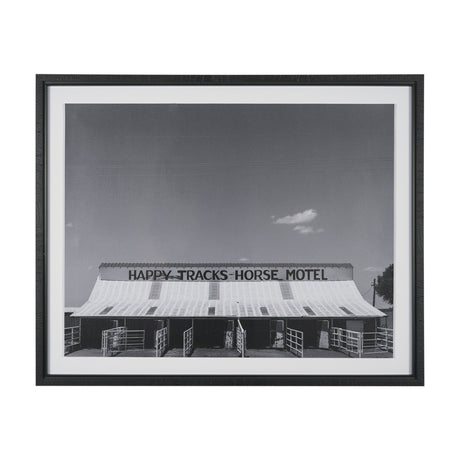 Horse Motel by Bethany Young Textured FramedPhoto Print Matted under Glass from Mercana - Luna Furniture