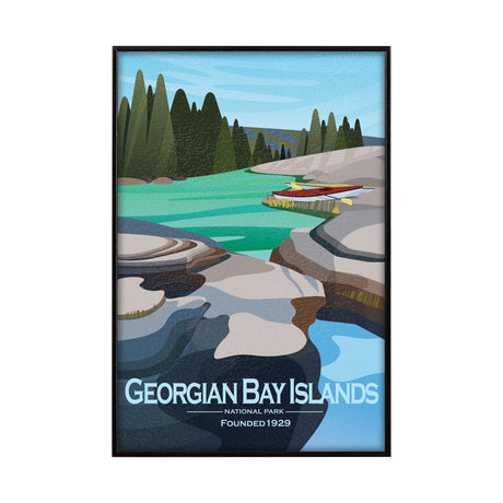 Georgian Bay Islands GO by Mercana Studio Textured Framed Artwork Matted from Mercana - Luna Furniture