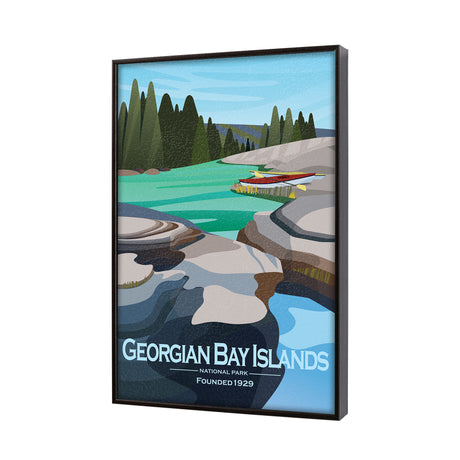 Georgian Bay Islands GO by Mercana Studio Textured Framed Artwork Matted from Mercana - Luna Furniture