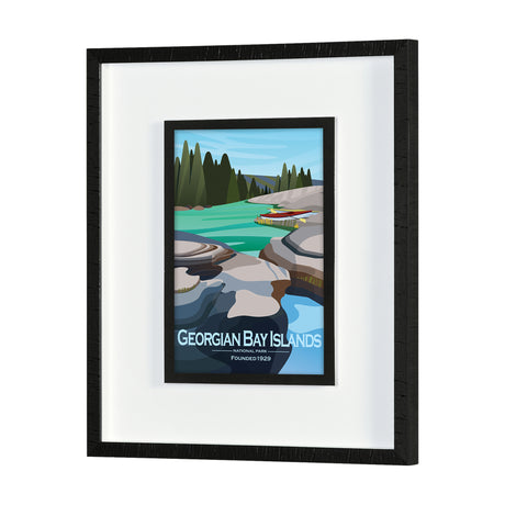 Georgian Bay Islands GO by Mercana Studio Framed Artwork Matted under Glass from Mercana - Luna Furniture