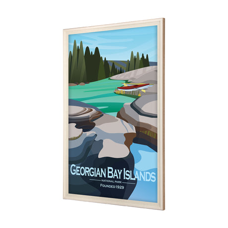Georgian Bay Islands GO by Mercana Studio Framed Artwork Matted under Glass from Mercana - Luna Furniture