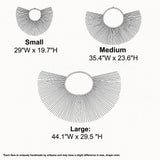Bayu Set of 3 Seagrass Boho Weave Fan Wall Decor from Mercana - Luna Furniture