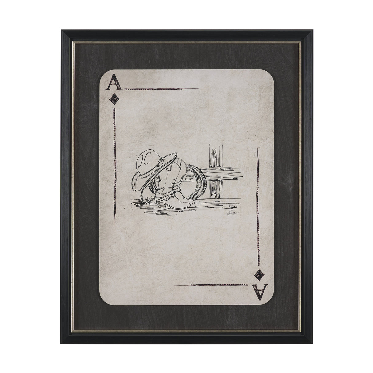Aces Wild IV by Mercana Studio Textured Framed Artwork Matted under Glass from Mercana - Luna Furniture