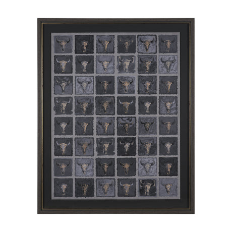 Forty-Eight by Natalia Boychenko-Tariq Hand-Embellished Textured Framed Artwork Matted under Glass from Mercana - Luna Furniture