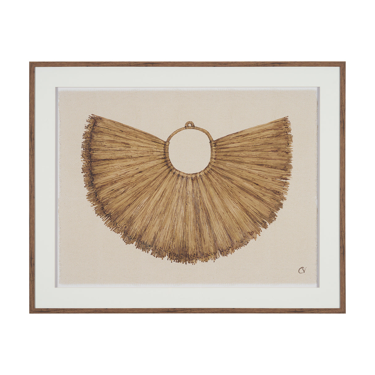 Papua Necklace I by Mercana Studio Hand-Embellished Textured Framed Artwork Matted under Glass from Mercana - Luna Furniture
