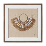 Papua Necklace II by Mercana Studio Hand-Embellished Textured Framed Artwork Matted under Glass from Mercana - Luna Furniture
