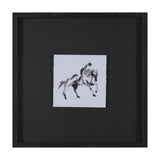 Galloping Silhouette by Santhosh ch Hand-Embellished Framed Artwork Matted under Glass from Mercana - Luna Furniture