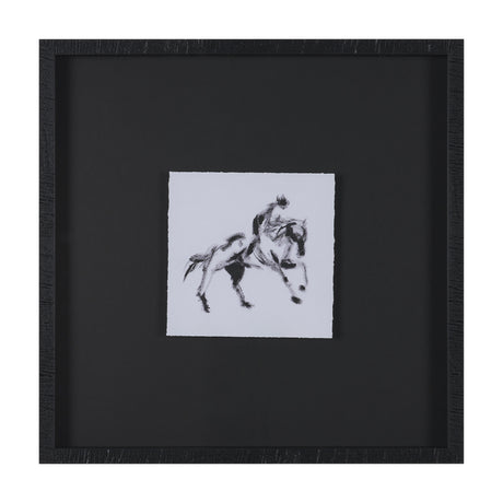 Galloping Silhouette by Santhosh ch Hand-Embellished Framed Artwork Matted under Glass from Mercana - Luna Furniture