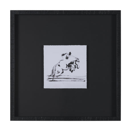 Galloping Gracefully by Santhosh ch Hand-Embellished Framed Artwork Matted under Glass from Mercana - Luna Furniture