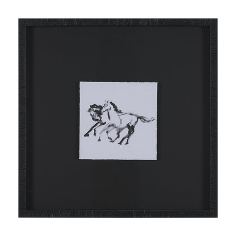 Fluid Gallop by Santhosh ch Hand-Embellished Framed Artwork Matted under Glass from Mercana - Luna Furniture