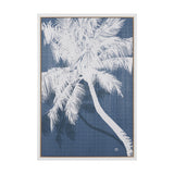 Palm Shadow I (Blue) by Mercana Studio Hand-Embellished Textured Framed Canvas Artwork from Mercana - Luna Furniture